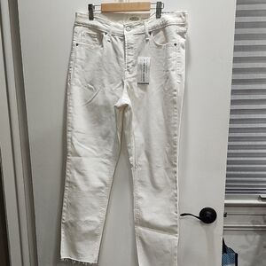 Old Navy Women's Power Straight High Rise White Jeans Size 10
